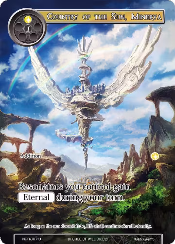 Country of the Sun, Minerva (Full Art) (NDR-007), New Dawn Rises — Force of Will card price