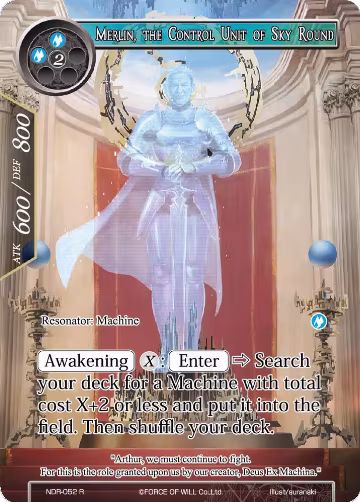 Merlin, the Control Unit of Sky Round (Full Art) (NDR-052), New Dawn Rises — Force of Will card price