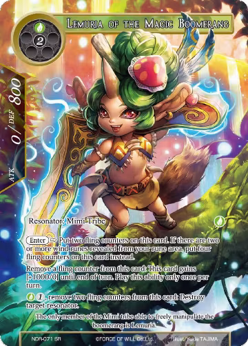 Lemuria of the Magic Boomerang (Full Art) (NDR-071), New Dawn Rises — Force of Will card price