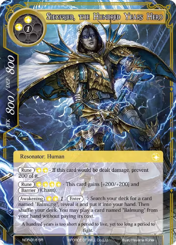 Siegfried, the Hundred Years Hero (NDR-016), New Dawn Rises — Force of Will card price