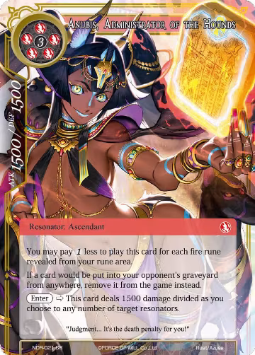 Anubis, Administrator of the Hounds (NDR-021), New Dawn Rises — Force of Will card price