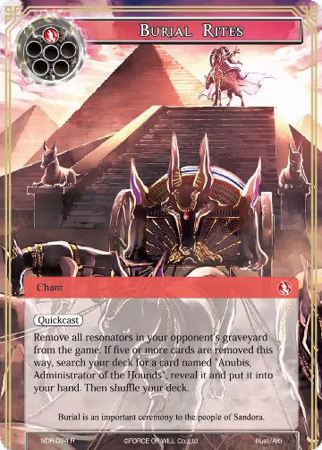 Burial Rites (NDR-024), New Dawn Rises — Force of Will card price