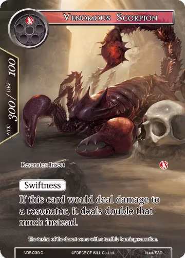 Venomous Scorpion (Full Art) (NDR-039), New Dawn Rises — Force of Will card price
