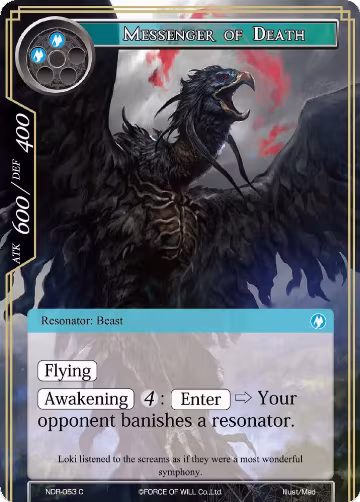 Messenger of Death (NDR-053), New Dawn Rises — Force of Will card price