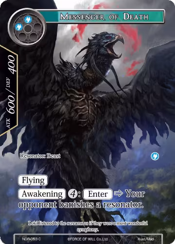 Messenger of Death (Full Art) (NDR-053), New Dawn Rises — Force of Will card price