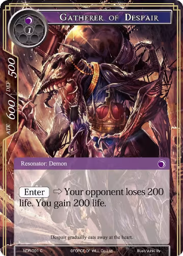 Gatherer of Despair (NDR-091), New Dawn Rises — Force of Will card price