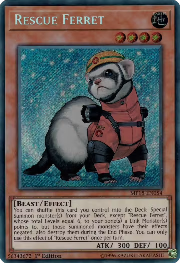 Rescue Ferret (MP18-EN054), 2018 Mega-Tins Mega Pack — Yu-Gi-Oh! card price