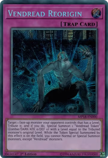Vendread Reorigin (MP18-EN090), 2018 Mega-Tins Mega Pack — Yu-Gi-Oh! card price