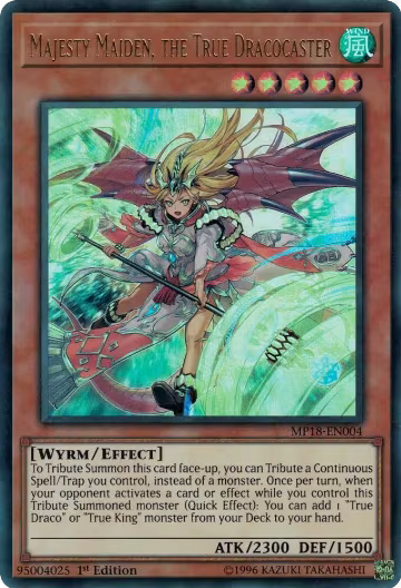 Majesty Maiden, the True Dracocaster (MP18-EN004), 2018 Mega-Tins Mega Pack — Yu-Gi-Oh! card price