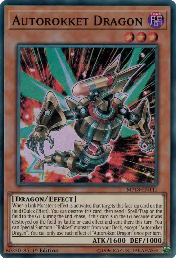 Autorokket Dragon (MP18-EN111), 2018 Mega-Tins Mega Pack — Yu-Gi-Oh! card price