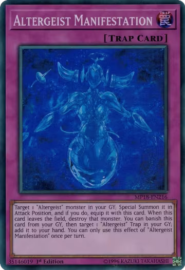 Altergeist Manifestation (MP18-EN216), 2018 Mega-Tins Mega Pack — Yu-Gi-Oh! card price
