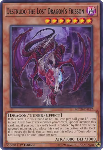 Destrudo the Lost Dragon's Frisson (MP18-EN127), 2018 Mega-Tins Mega Pack — Yu-Gi-Oh! card price