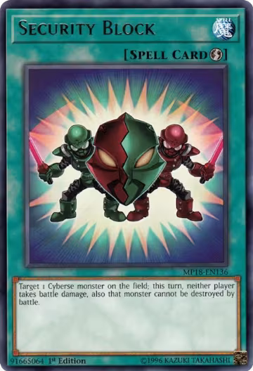 Security Block (MP18-EN136), 2018 Mega-Tins Mega Pack — Yu-Gi-Oh! card price