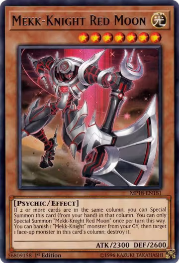 Mekk-Knight Red Moon (MP18-EN181), 2018 Mega-Tins Mega Pack — Yu-Gi-Oh! card price
