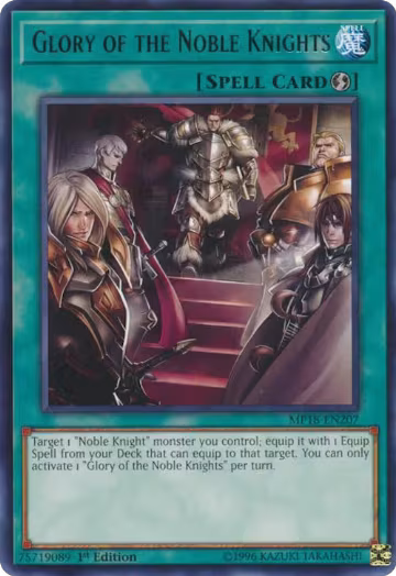 Glory of the Noble Knights (MP18-EN207), 2018 Mega-Tins Mega Pack — Yu-Gi-Oh! card price