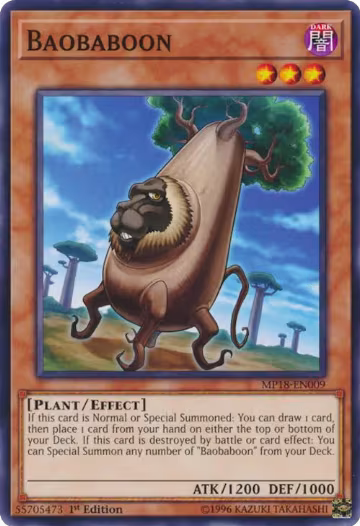 Baobaboon (MP18-EN009), 2018 Mega-Tins Mega Pack — Yu-Gi-Oh! card price