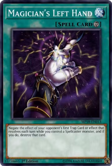 Magician's Left Hand (MP18-EN013), 2018 Mega-Tins Mega Pack — Yu-Gi-Oh! card price