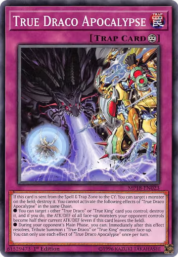 True Draco Apocalypse (MP18-EN023), 2018 Mega-Tins Mega Pack — Yu-Gi-Oh! card price