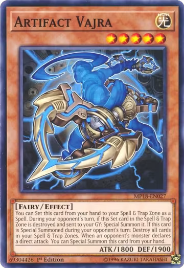 Artifact Vajra (MP18-EN027), 2018 Mega-Tins Mega Pack — Yu-Gi-Oh! card price