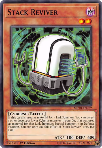Stack Reviver (MP18-EN032), 2018 Mega-Tins Mega Pack — Yu-Gi-Oh! card price
