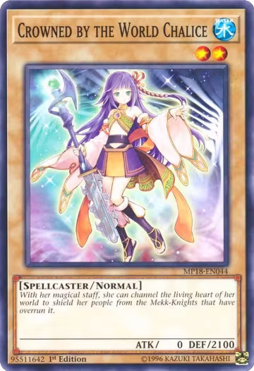 Crowned by the World Chalice (MP18-EN044), 2018 Mega-Tins Mega Pack — Yu-Gi-Oh! card price