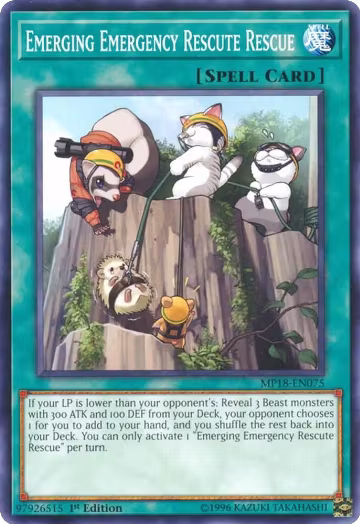 Emerging Emergency Rescute Rescue (MP18-EN075), 2018 Mega-Tins Mega Pack — Yu-Gi-Oh! card price