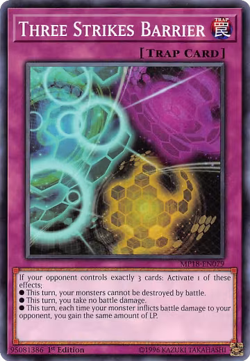 Three Strikes Barrier (MP18-EN079), 2018 Mega-Tins Mega Pack — Yu-Gi-Oh! card price