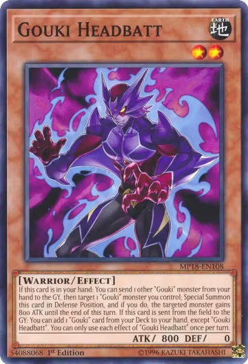 Gouki Headbatt (MP18-EN108), 2018 Mega-Tins Mega Pack — Yu-Gi-Oh! card price