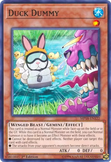 Duck Dummy (MP18-EN122), 2018 Mega-Tins Mega Pack — Yu-Gi-Oh! card price