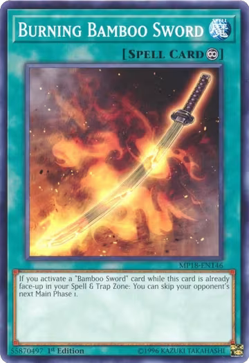 Burning Bamboo Sword (MP18-EN146), 2018 Mega-Tins Mega Pack — Yu-Gi-Oh! card price