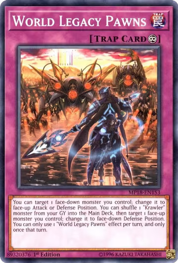 World Legacy Pawns (MP18-EN153), 2018 Mega-Tins Mega Pack — Yu-Gi-Oh! card price