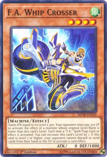 F.A. Whip Crosser (MP18-EN159), 2018 Mega-Tins Mega Pack — Yu-Gi-Oh! card price