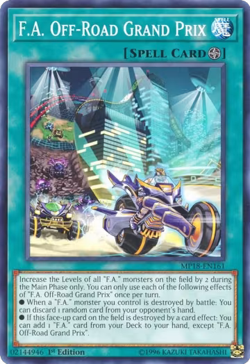 F.A. Off-Road Grand Prix (MP18-EN161), 2018 Mega-Tins Mega Pack — Yu-Gi-Oh! card price