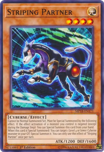 Striping Partner (MP18-EN171), 2018 Mega-Tins Mega Pack — Yu-Gi-Oh! card price