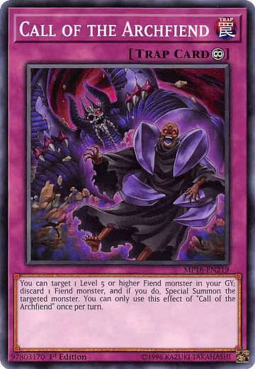 Call of the Archfiend (MP18-EN219), 2018 Mega-Tins Mega Pack — Yu-Gi-Oh! card price