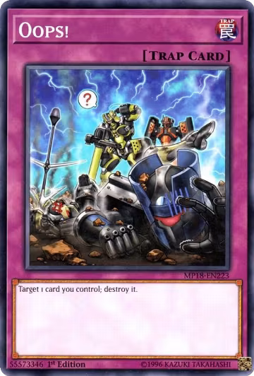 Oops! (MP18-EN223), 2018 Mega-Tins Mega Pack — Yu-Gi-Oh! card price