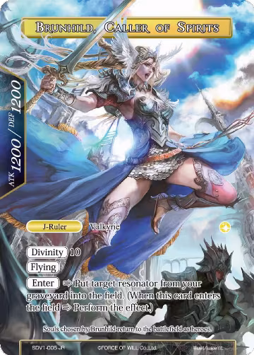 Brunhild // Brunhild, Caller of Spirits (SDV1-005/JR), Valhalla Cluster Starter Deck — Force of Will card price