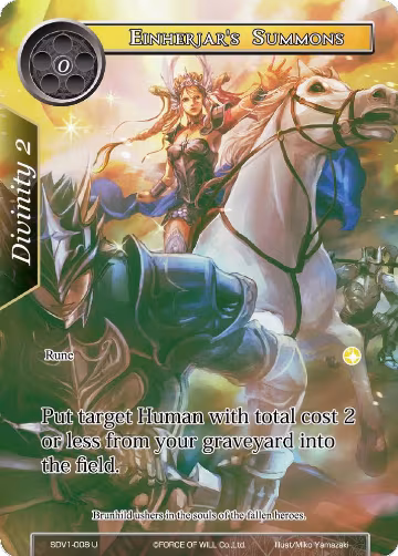 Einherjar's Summons (SDV1-008), Valhalla Cluster Starter Deck — Force of Will card price