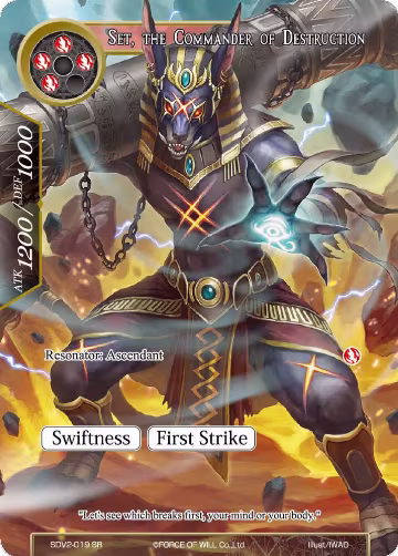 Set, the Commander of Destruction (SDV2-019), Valhalla Cluster Starter Deck — Force of Will card price