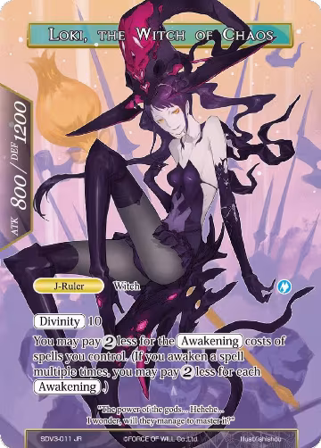 Loki // Loki, the Witch of Chaos (SDV3-011/JR), Valhalla Cluster Starter Deck — Force of Will card price