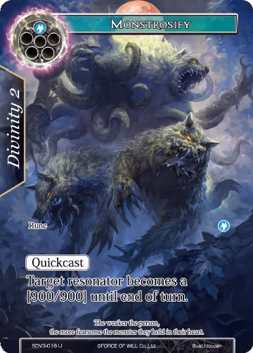 Monstrosify (SDV3-016), Valhalla Cluster Starter Deck — Force of Will card price