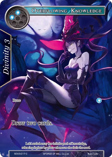 Overflowing Knowledge (SDV3-017), Valhalla Cluster Starter Deck — Force of Will card price