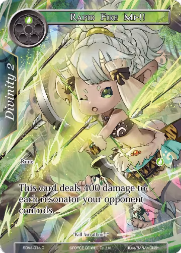 Rapid Fire Mi-!! (SDV4-014), Valhalla Cluster Starter Deck — Force of Will card price