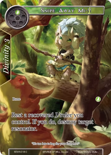 Snipe Away Mi-!! (SDV4-018), Valhalla Cluster Starter Deck — Force of Will card price