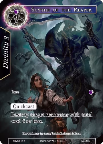 Scythe of the Reaper (SDV5-014), Valhalla Cluster Starter Deck — Force of Will card price