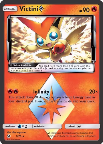 Victini Prism Star (7/70), Dragon Majesty — Pokémon card price