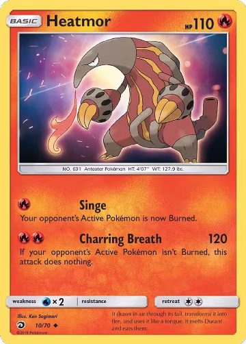 Heatmor (10/70), Dragon Majesty — Pokémon card price