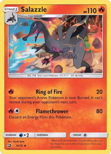 Salazzle (14/70), Dragon Majesty — Pokémon card price