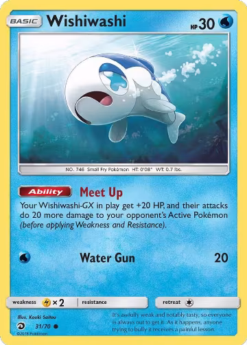 Wishiwashi (31/70), Dragon Majesty — Pokémon card price