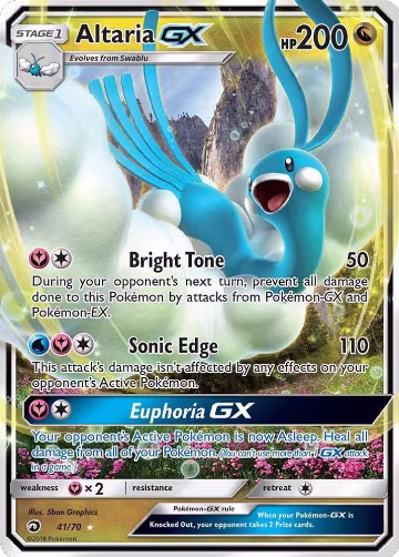 Altaria GX (41/70), Dragon Majesty — Pokémon card price